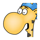 schockierte Giraffe